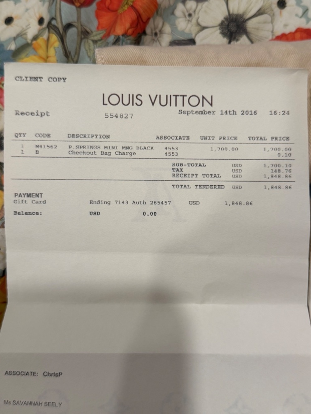 Louis Vuitton Palm Springs Mini Backpack Monogram Black Authentic - Picture 2 of 7